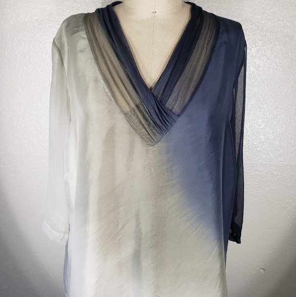 Viviana Uchitel Ombre Mesh Insert XL 100%silk - Picture 2 of 8